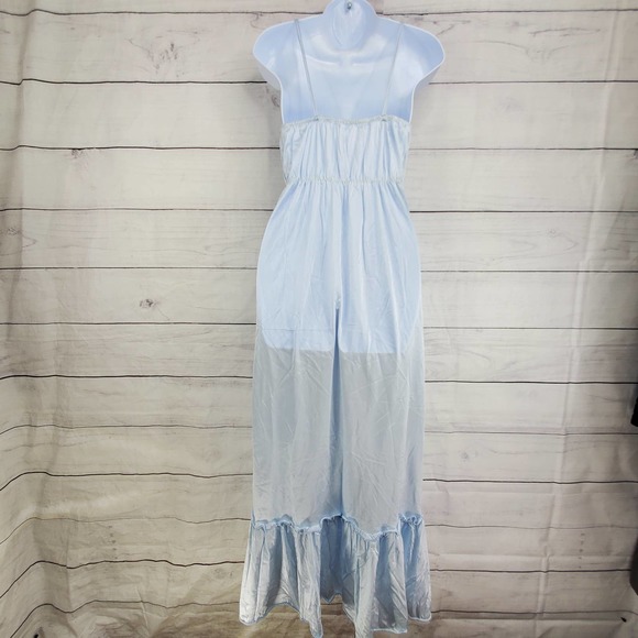 Vintage Chemise Ruffle Maxi Sleepwear Nightgown - Picture 2 of 4